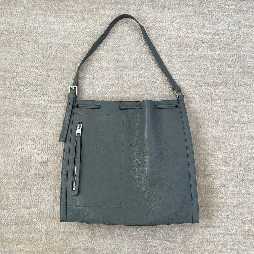 All Saints Alpha Leather Convertible Bucket Bag Backpack